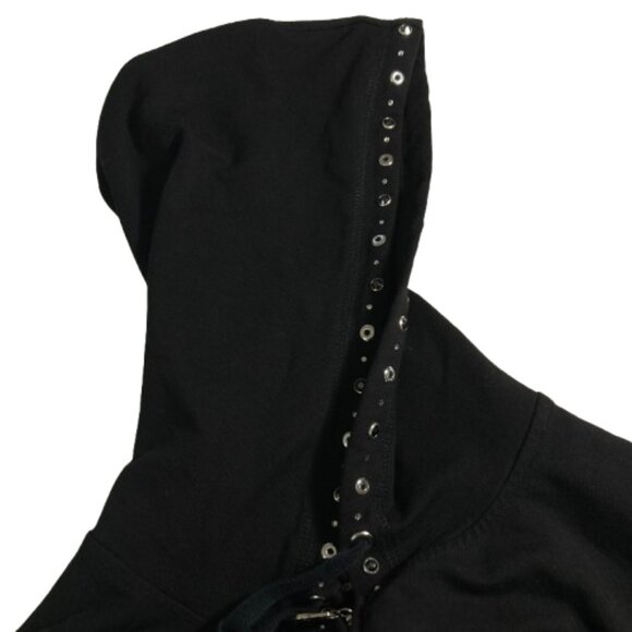 Christine Alexander Black Hoodie with Swarovski Crystals Full Zip, sz. Medium - Picture 11 of 14